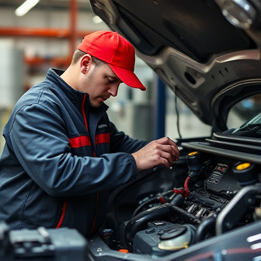 auto technician working