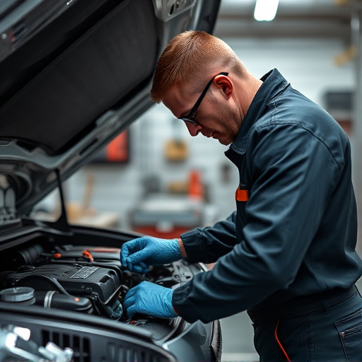 auto technician working