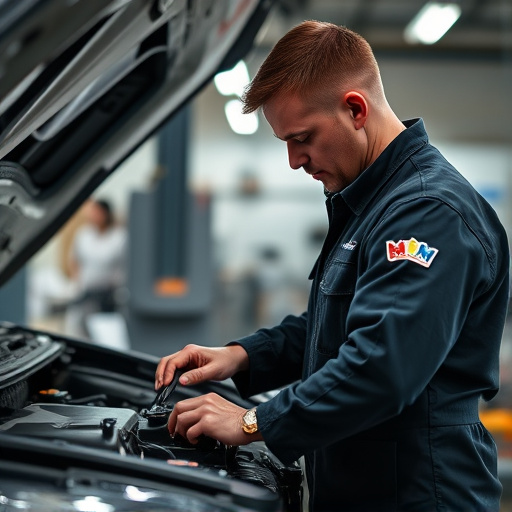 auto technician working