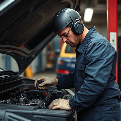 auto technician working