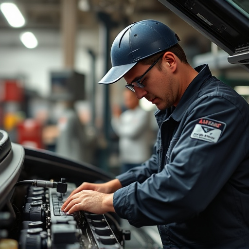 auto technician working