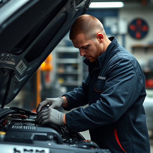 auto technician working