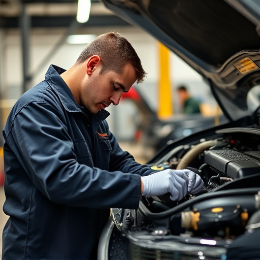 auto technician working