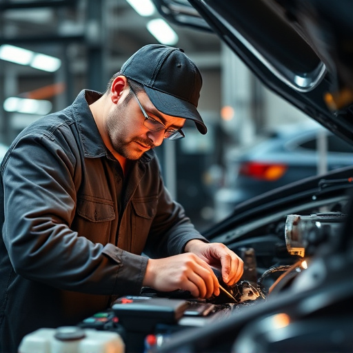 auto technician working