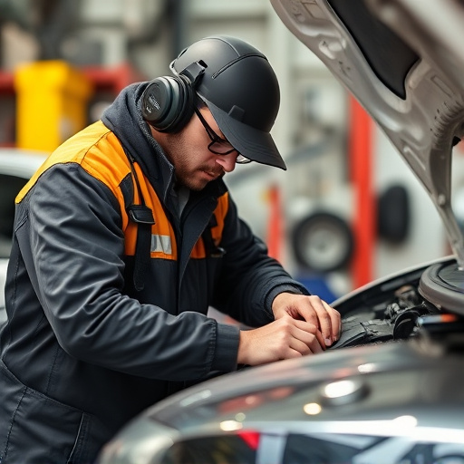 auto technician working