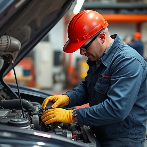 auto technician working