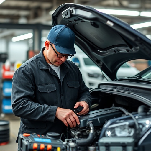 auto technician working
