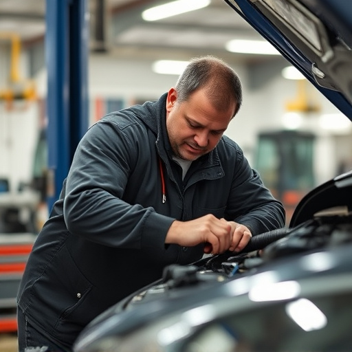 auto technician working