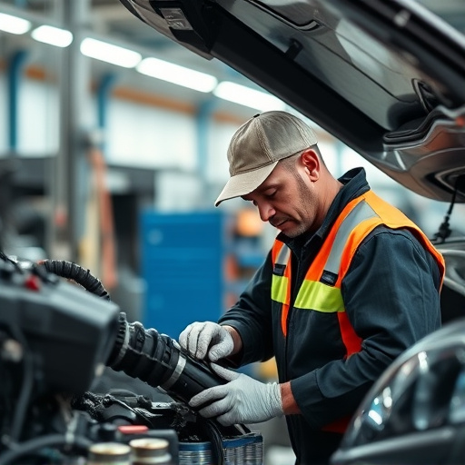 auto technician working