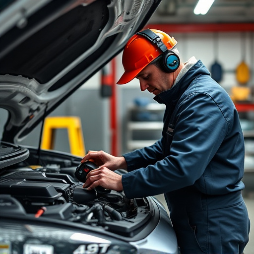 auto technician working