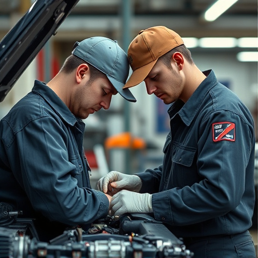 auto technician working