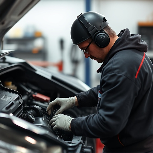 auto technician working