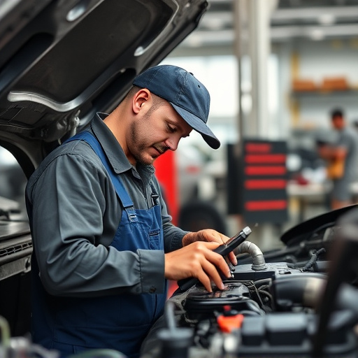 auto technician working