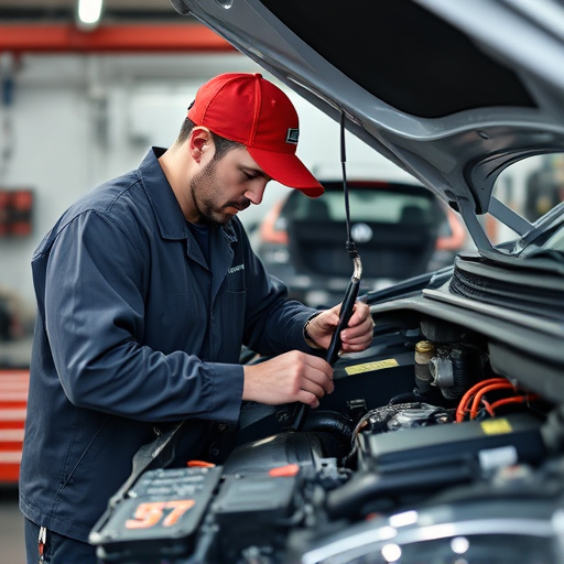 auto technician working