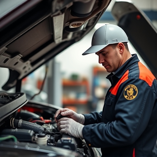 auto technician working