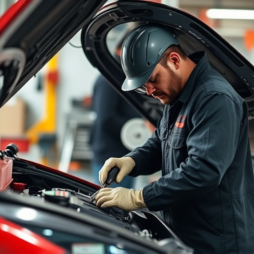 auto technician working