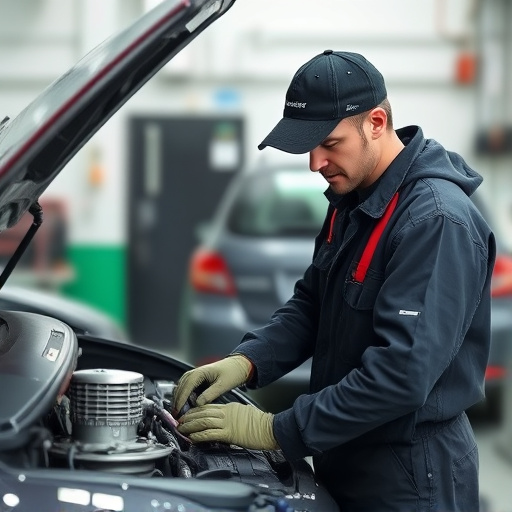 auto technician working