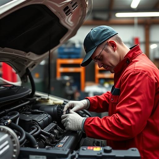 auto technician working