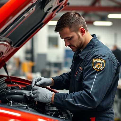 auto technician working