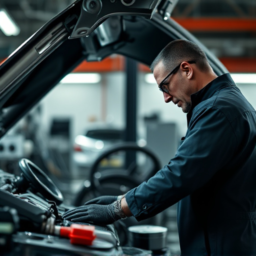 auto technician working