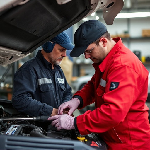 auto technician working