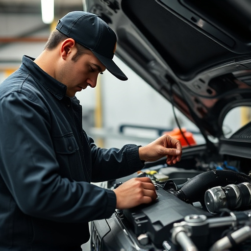 auto technician working