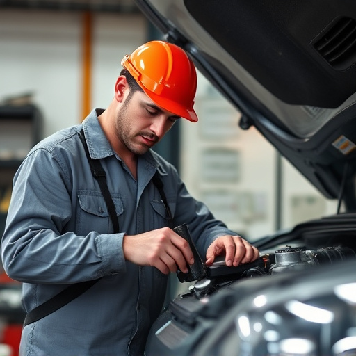 auto technician working
