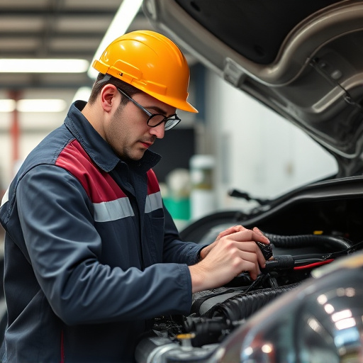 auto technician working