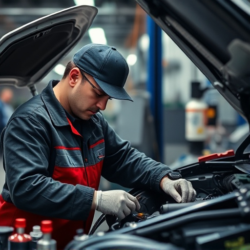auto technician working