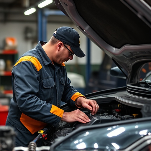 auto technician working