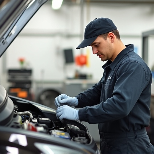 auto technician working