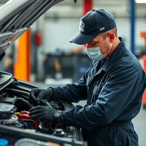 auto technician working