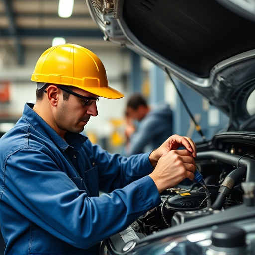 auto technician working