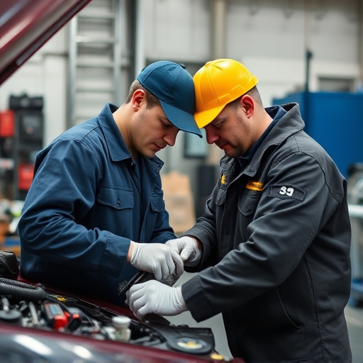 auto technician working