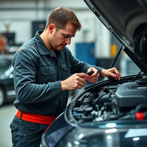 auto technician working