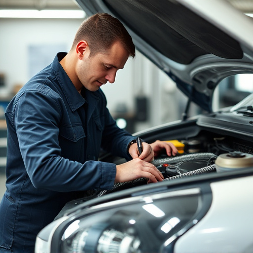 auto technician working