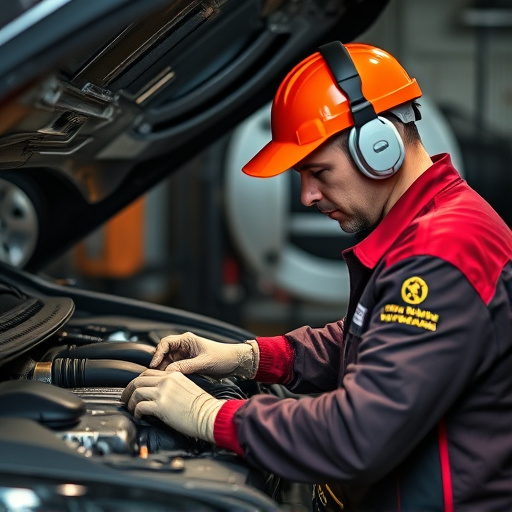 auto technician working