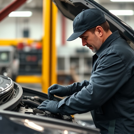 auto technician working