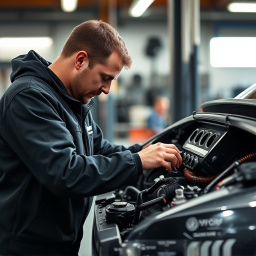 auto technician working