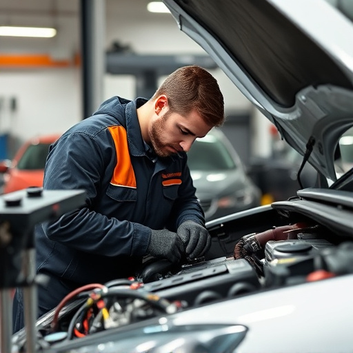 auto technician working