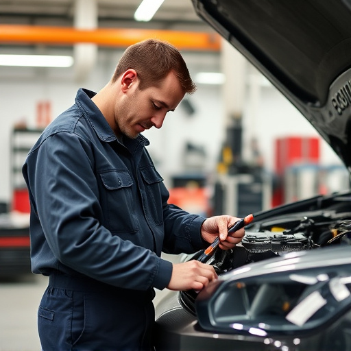 auto technician working
