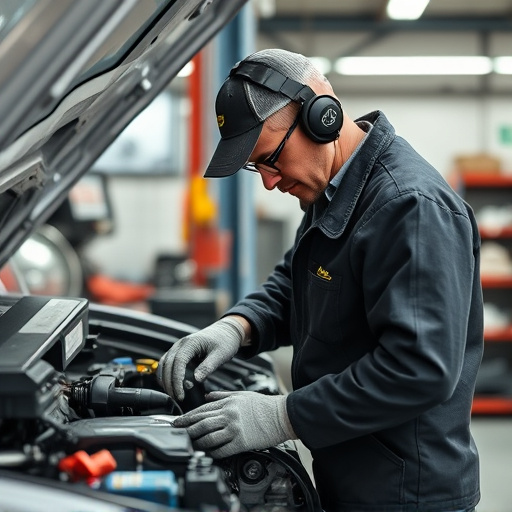 auto technician working