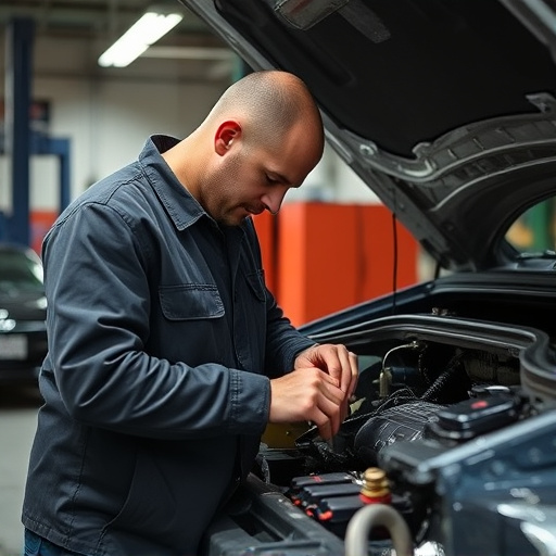 auto technician working