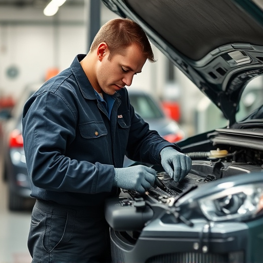 auto technician working