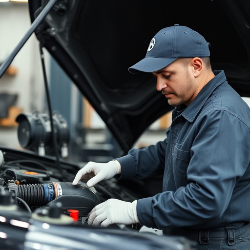 auto technician working