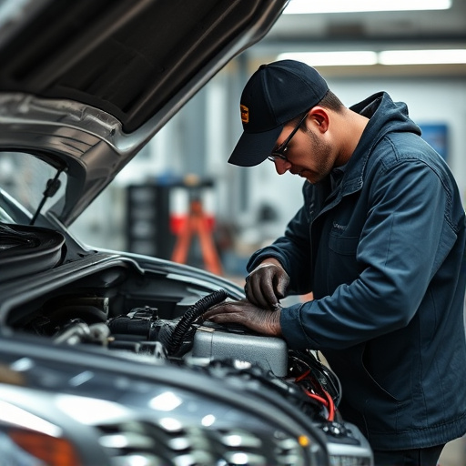 auto technician working