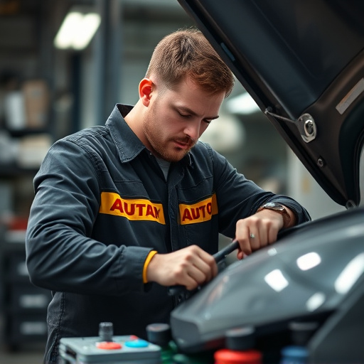 auto technician working
