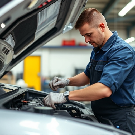 auto technician working