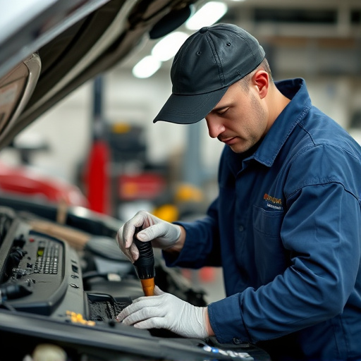 auto technician working