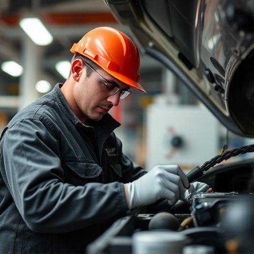 auto technician working